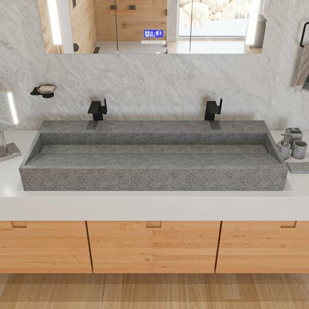 Alfi Brand 4 Piece Solid Concrete Gray Matte Bathroom Accessory Set ABCO1019